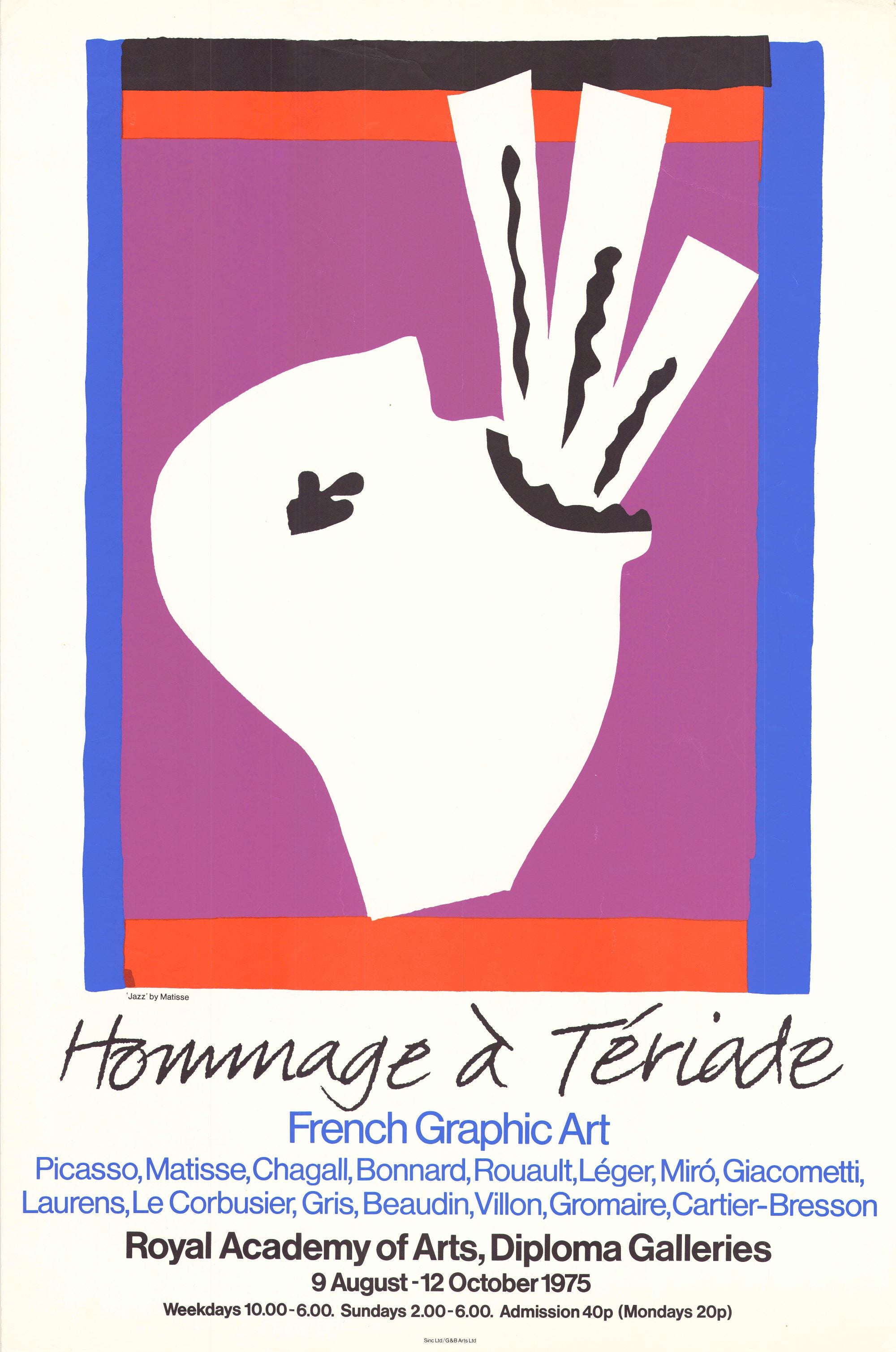 Hommage a Teriade  Royal Academy of Arts, 1975