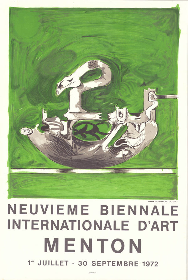 Neuvieme Biennale International D'Art, Menton, 1972 (Green) - Signed