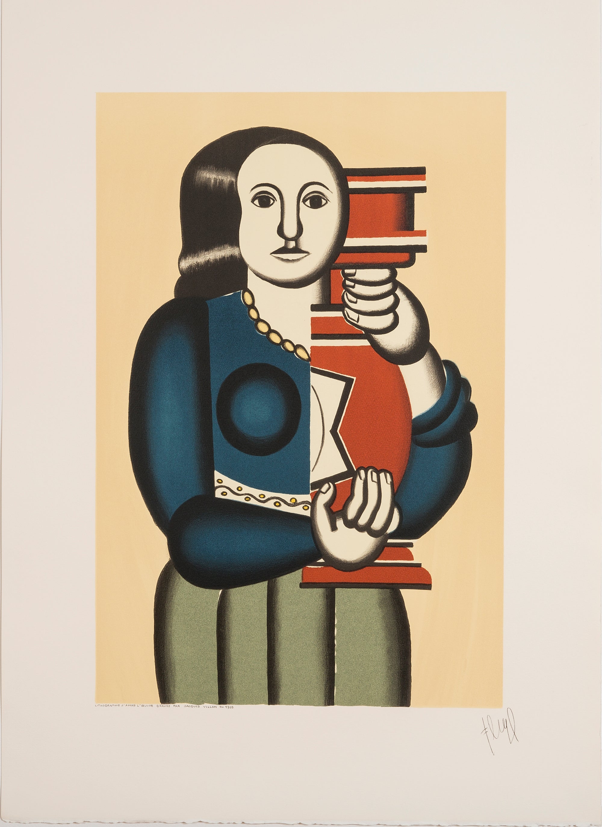 Lithographie d'Apres L'Oeuvre Gravee  Par Jacques Villon, 1928