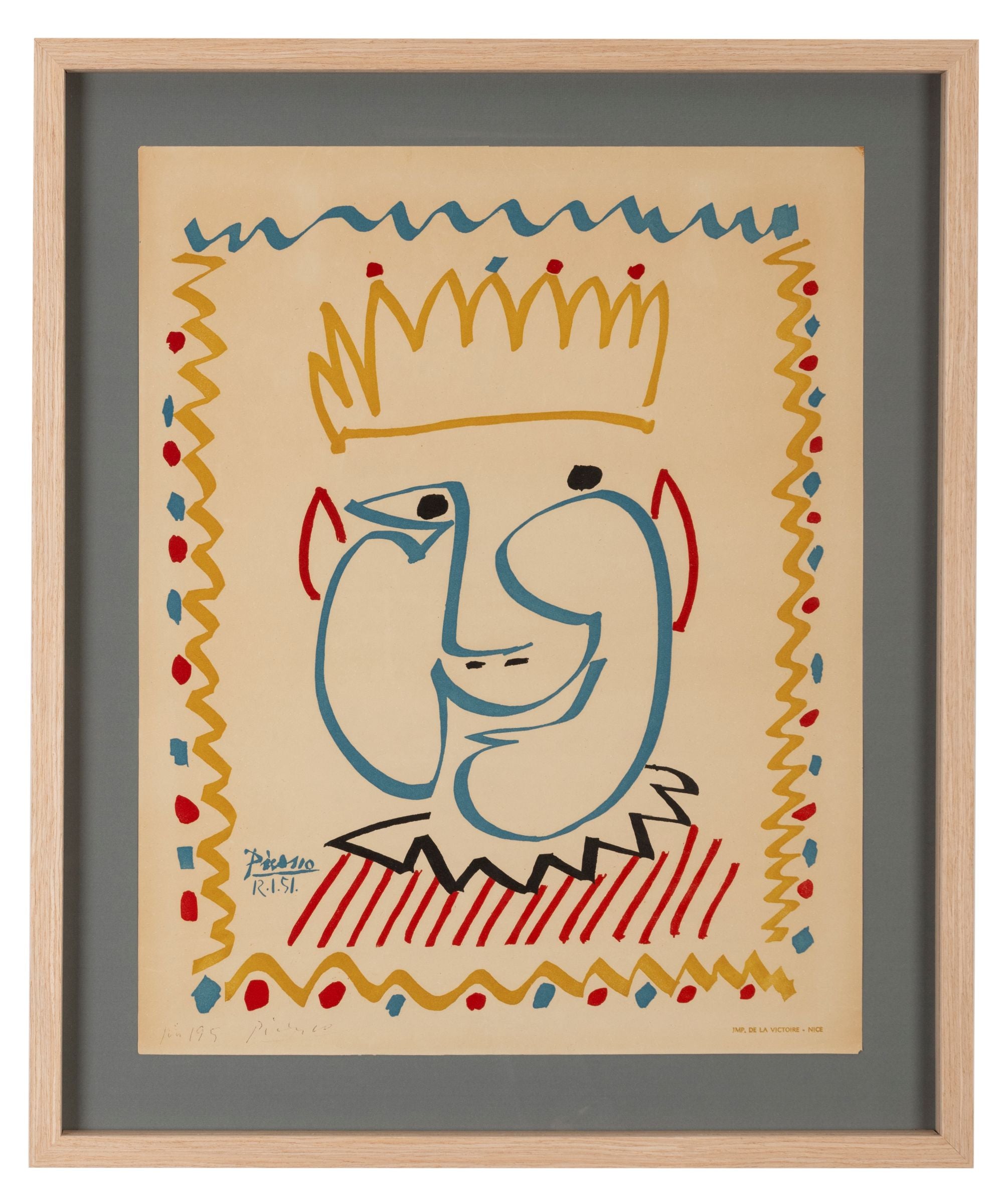 Carnaval of Nice R.I.51, 1951 (signed by Picasso)