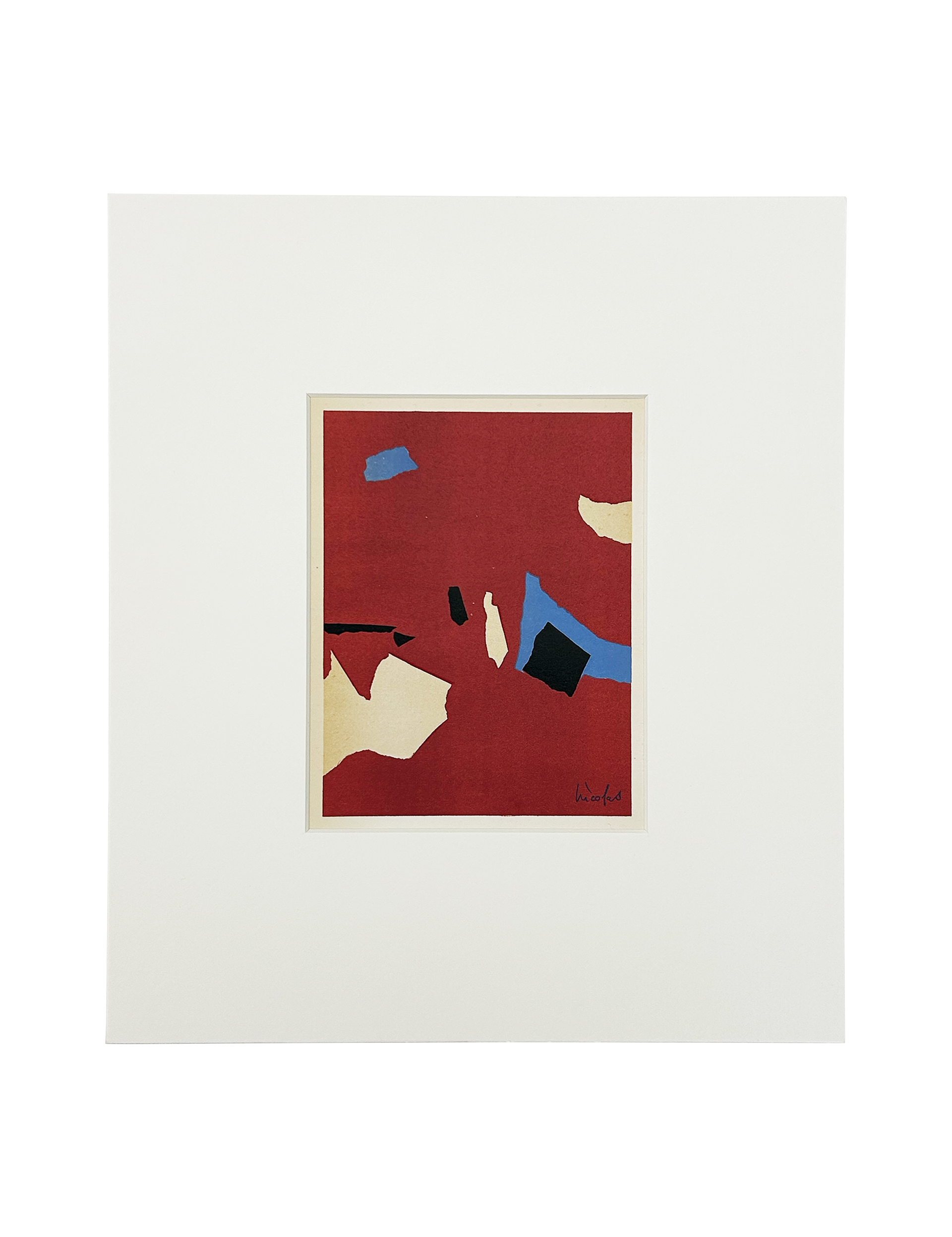 Composition sur Fond Rouge, 1958