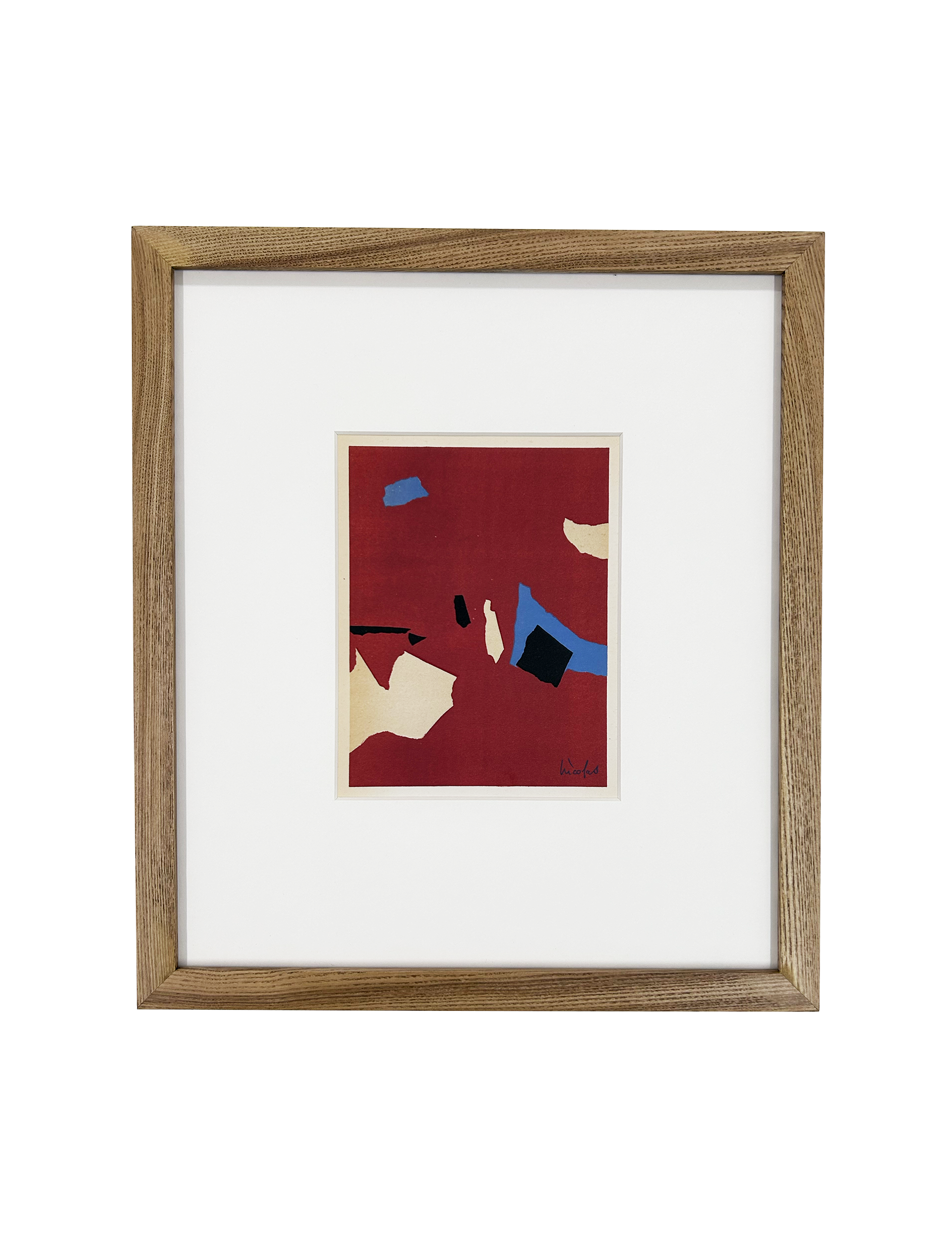 Composition sur Fond Rouge, 1958