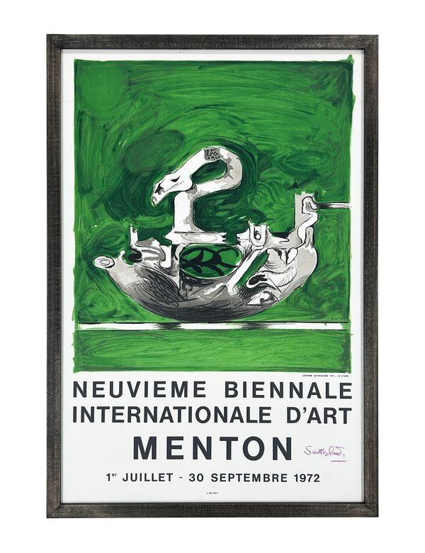 Neuvieme Biennale International D'Art, Menton, 1972 (Green) - Signed