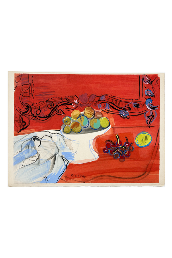 Peaches and Cherries on a Red Ground, 1953