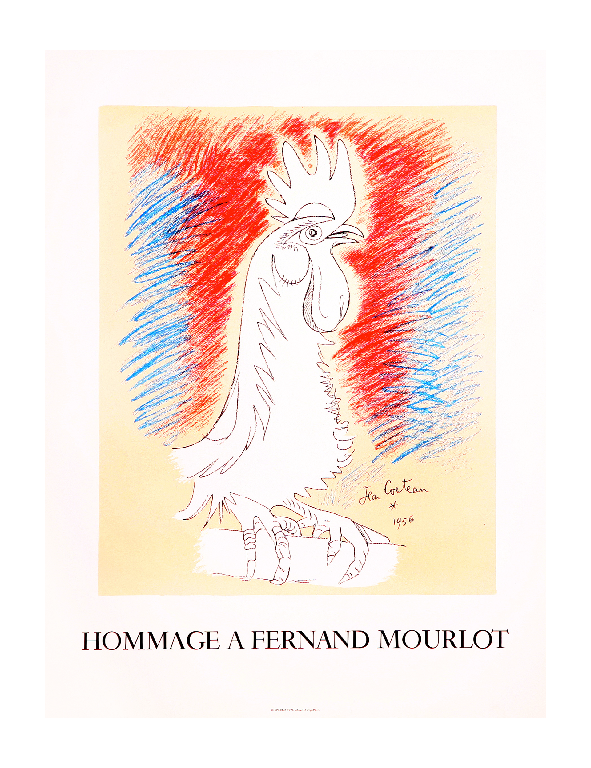 Hommage à Fernand Mourlot after Jean Cocteau, 1991